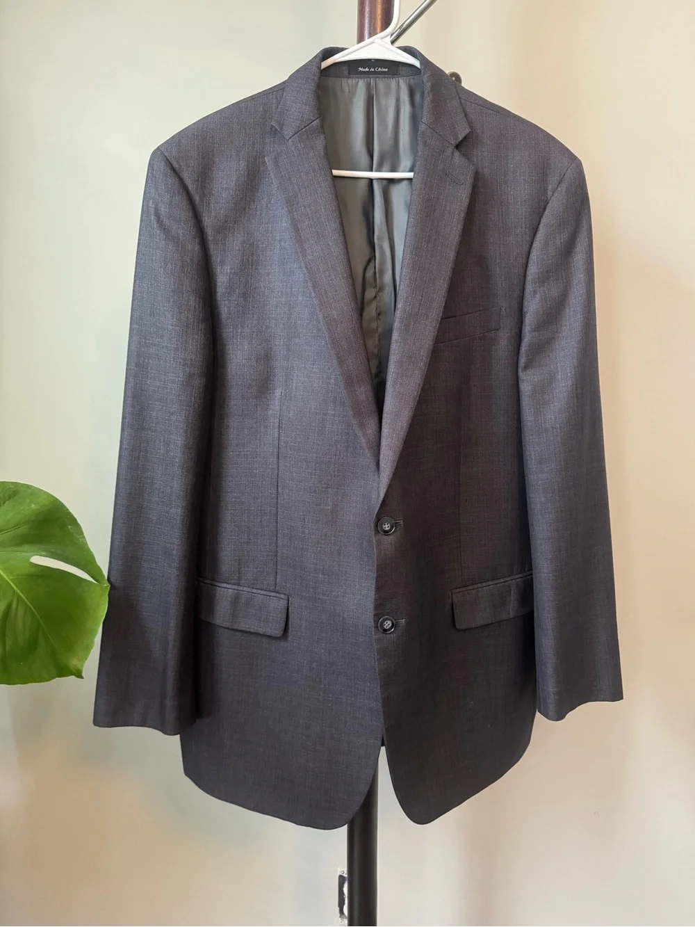 Calvin Klein Charcoal Gray Two-Piece Suit 44L